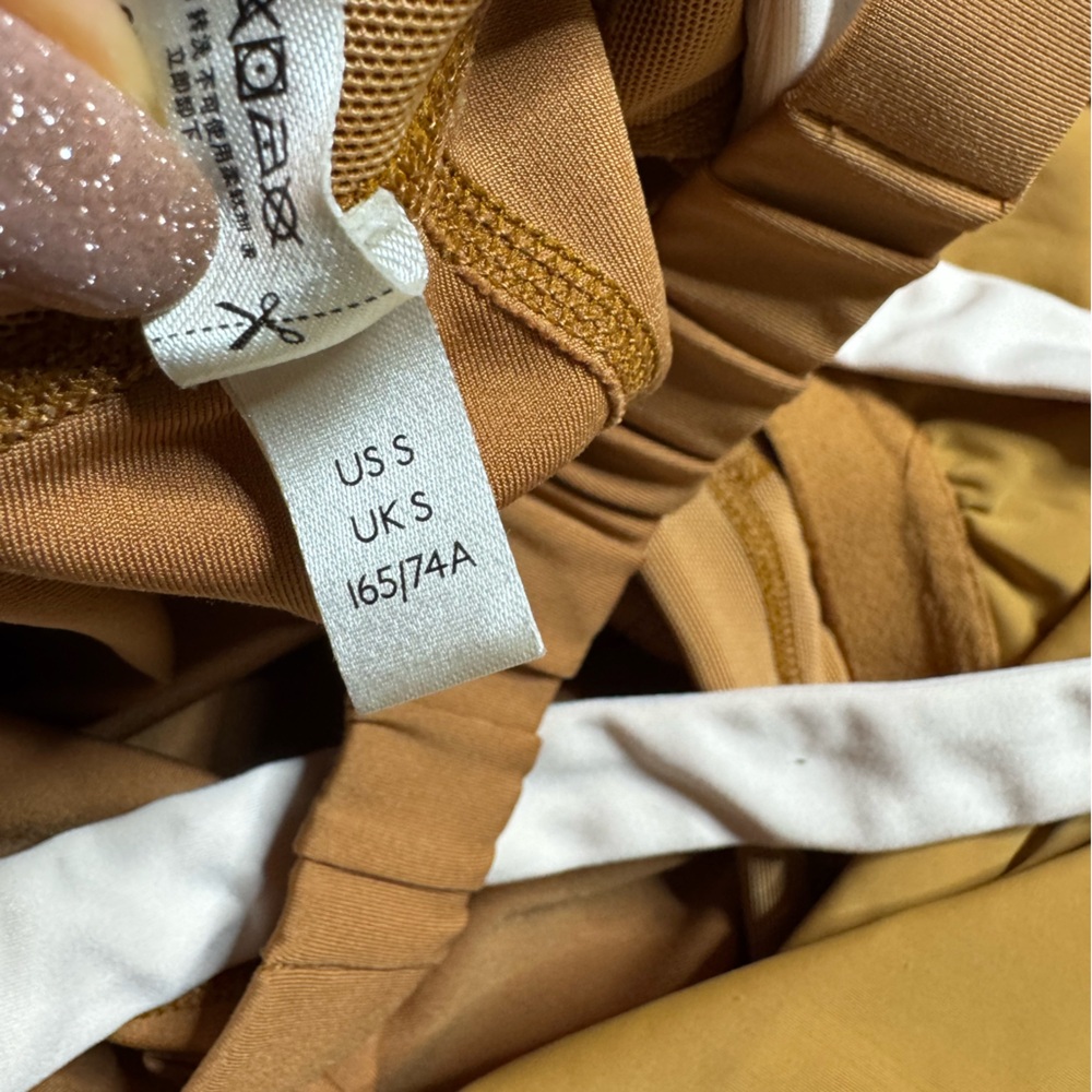 Free People Movement Rebel Onesie Burnt Topaz Mustard Jumpsuit S - Picture 6 of 7
